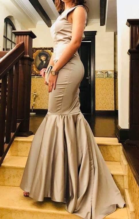 Rochie elegantă croită la atelierul Elena Negrei